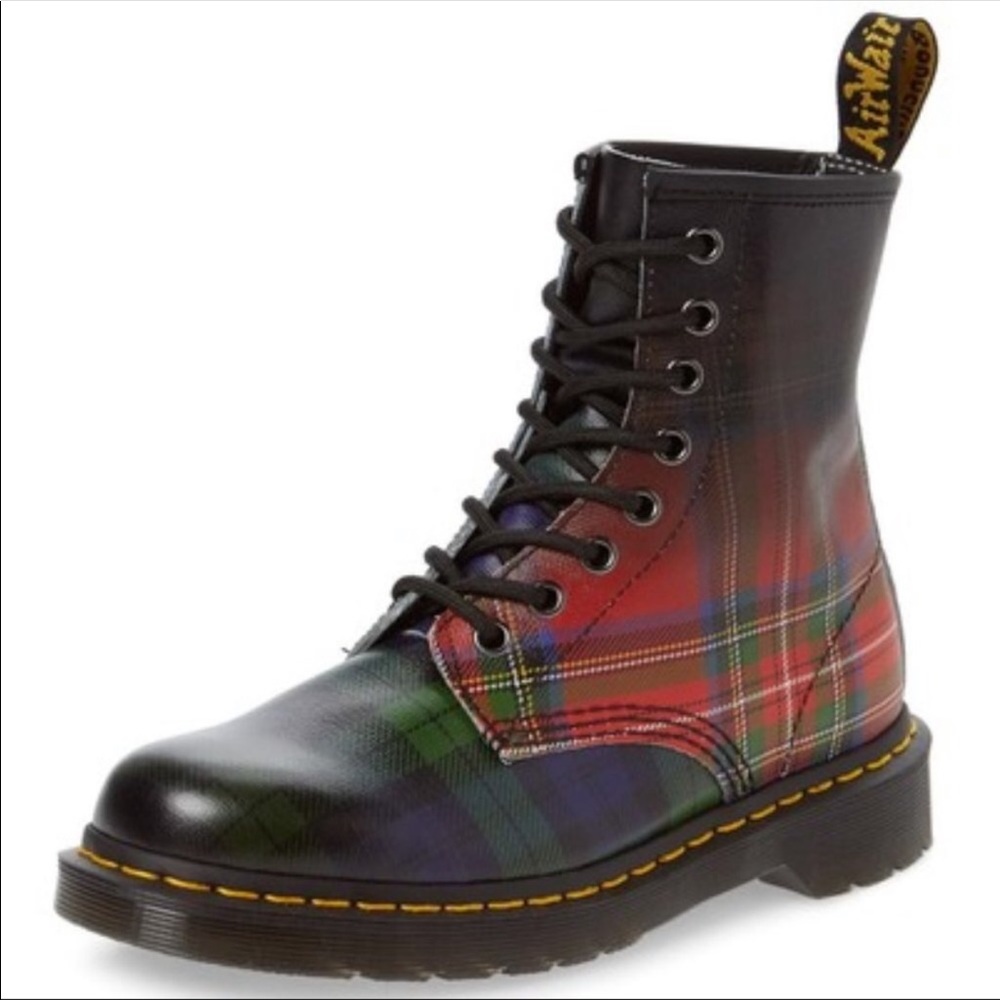 Dr. Martens 1460 Ombre Tartan Plaid Boots - Picture 2 of 7